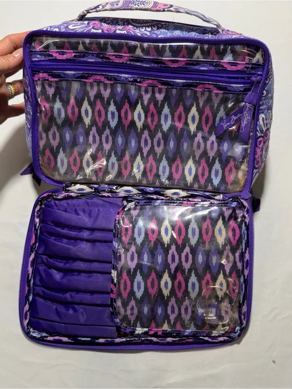 Vera Bradley Quilted Floral Paisley Cosmetic Case